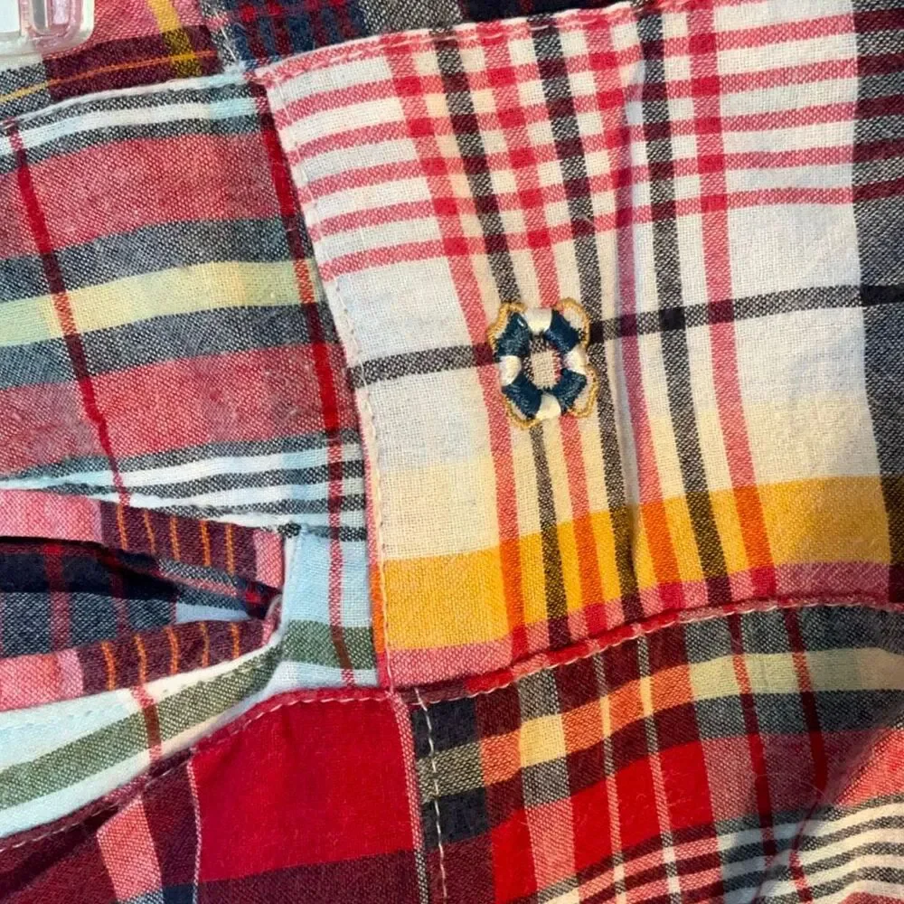 Men’s Preppy Castaway Nantucket Island Madras Plaid Shorts, 42